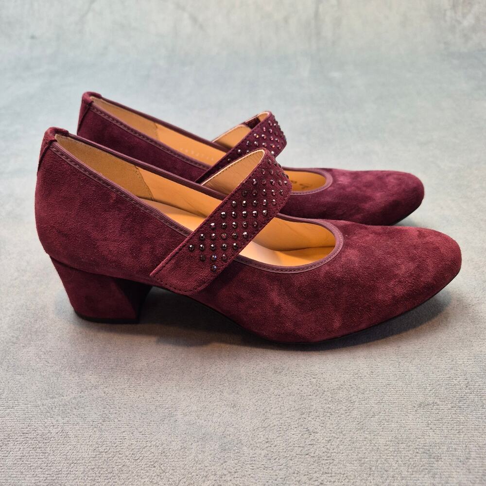 Hassia Mary Janes Preppy Clueless Academia Florenz H Crystal Embelished Heels 7